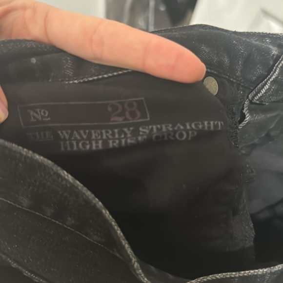 Polo Ralph Lauren Waverly Straight Highride Crop Black Jeans - Picture 5 of 6